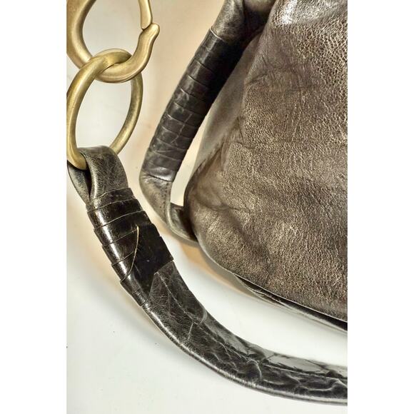 Vintage Cornelian Taurus Daisuke Iwanaga Leather Shoulder Bag w/Bronze Hdw $1800 - Picture 12 of 12